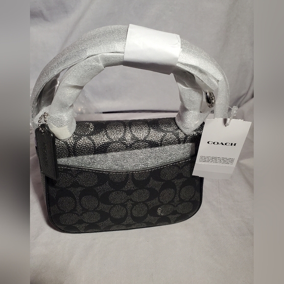 Coach Lysa Top Handle Bag In Signature Canvas - Picture 9 of 10